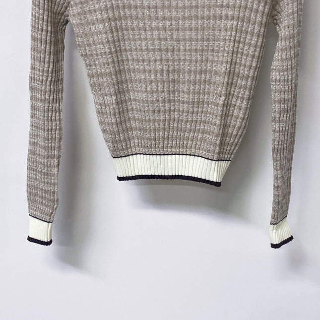 CHANEL 26S TRIM RIBBED KNIT TOP 1670