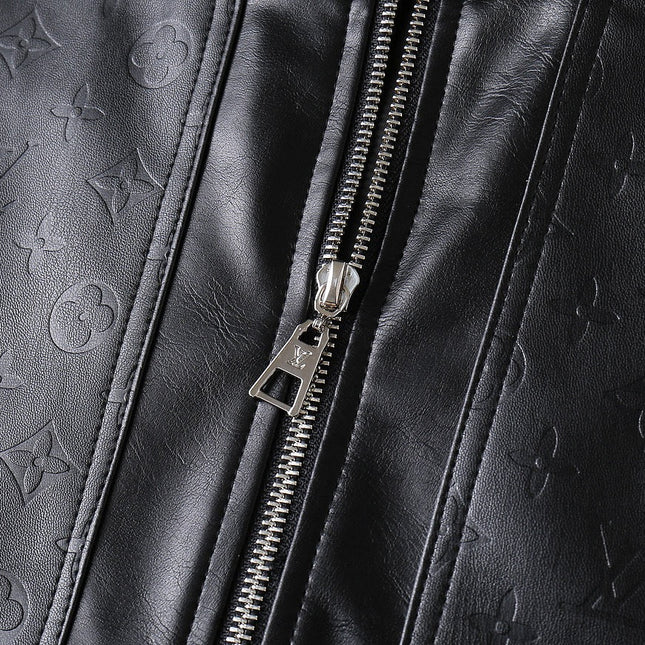 LV BLACK LAMBSKIN SHIRT JACKET 238998