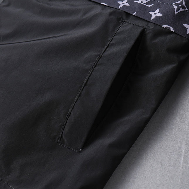 LV HOODED JACKET NAVY BLUE MONOGRAM AND BLACK 239169