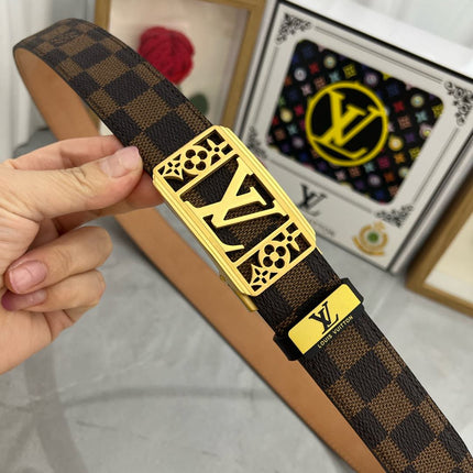 LV 25S BELT 35 MM IN BROWN CALFSKIN 593274