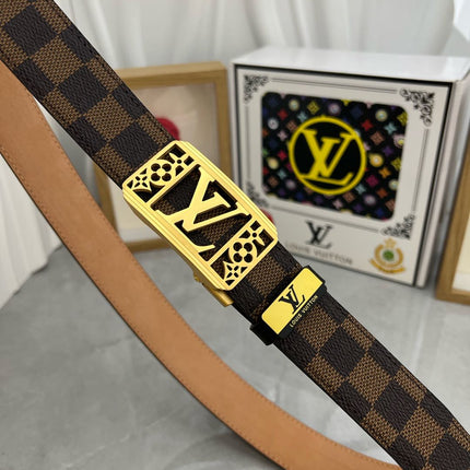 LV 25S BELT 35 MM IN BROWN CALFSKIN 593274