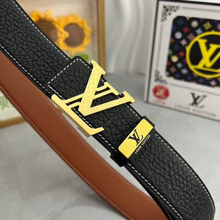 LV 25S BELT 38 MM IN BLACK CALFSKIN 593290