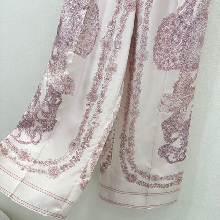 HM PRINTED SILK WIDE-LEG PANTS 269258