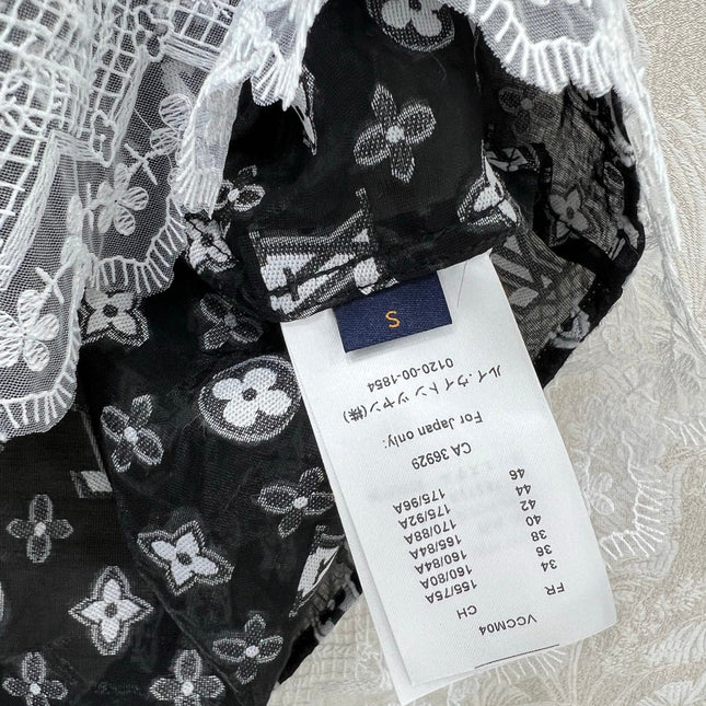 LV SLEEVELESS TOP WITH SCALLOPED LACE HEM 263195