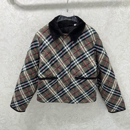BURBERRY 25S COTTON PLAID JACKET 129
