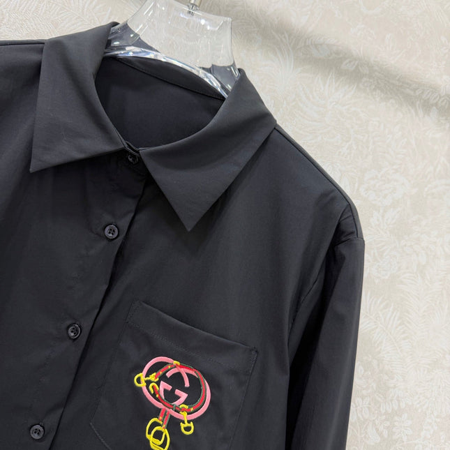 GUCCI 26S LONG-SLEEVE COLLARED SHIRT 388