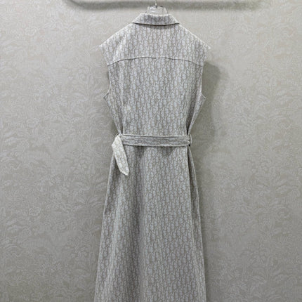 DIOR 26S SLEEVELESS MONOGRAM PRINT DRESS 1219