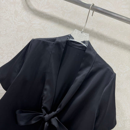 DIOR 26S SHORT-SLEEVE WAIST-TIED SHIRT 1217