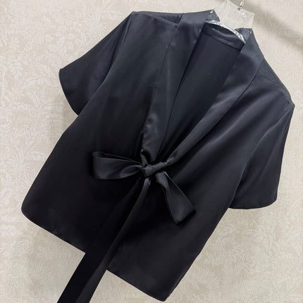 DIOR 26S SHORT-SLEEVE WAIST-TIED SHIRT 1217