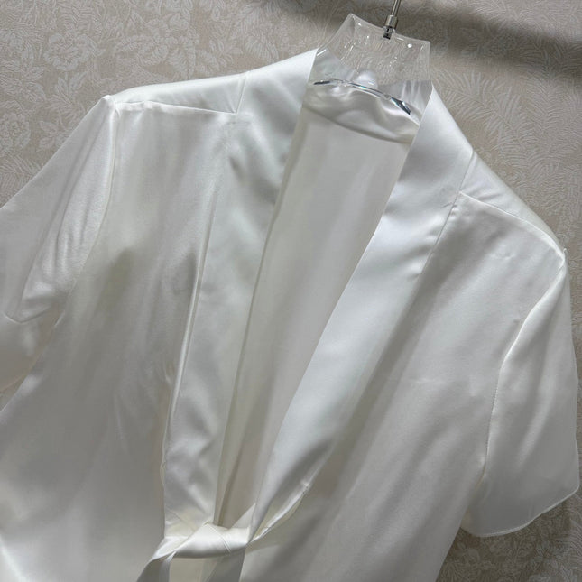 DIOR 26S SHORT-SLEEVE WAIST-TIED SHIRT 1216