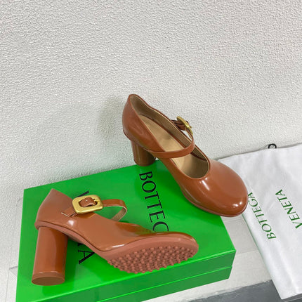 ATOMIC MARY-JANE PUMP 9 CM IN BRONZE BROWN CALFSKIN