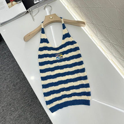 LW 25S HALTER NECK KNIT TOP 265546
