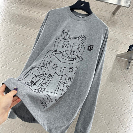 LOEWE LONG-SLEEVE CREW NECK T-SHIRT STYLE 237