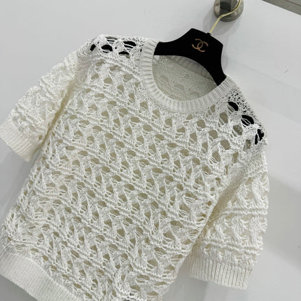 BRUNELLO 25S SHORT-SLEEVE KNIT SWEATER 267483