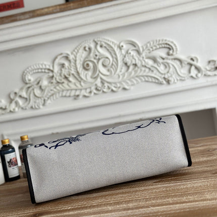 ZIP CABINE 31 BAG IN WHITE CANVAS AND BLACK CALFSKIN