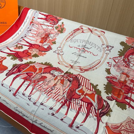 HERMES 26S SCARF 140 IN CASHMERE AND SILK 305962