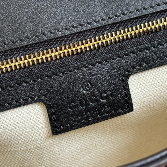 GUCCI 26S BLONDIE SHOULDER BAG 26 IN BLACK CALFSKIN