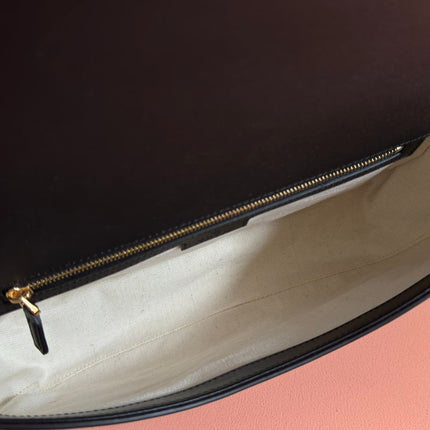 GUCCI 26S BLONDIE BAG 32 IN BLACK CALFSKIN