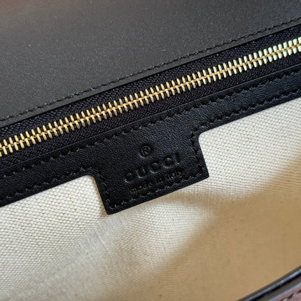 GUCCI 26S BLONDIE BAG 32 IN BLACK CALFSKIN