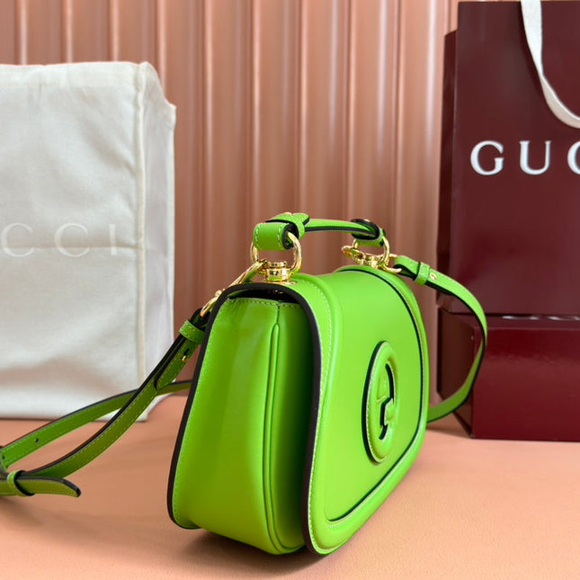 GUCCI 26S BLONDIE BAG 27 IN GREEN CALFSKIN