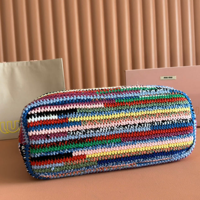 MIUMIU 26S TOTE BAG 40 IN MULTICOLOR WOOL