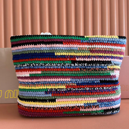 MIUMIU 26S TOTE BAG 40 IN MULTICOLOR WOOL