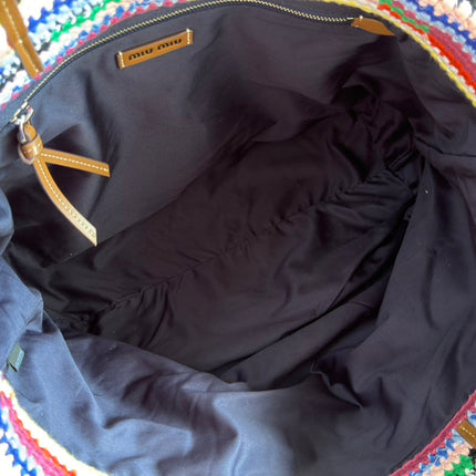 MIUMIU 26S TOTE BAG 40 IN MULTICOLOR WOOL