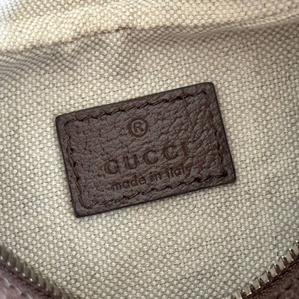 GUCCI 25S ATTACHE SHOULDER BAG 23 CM IN DARK BEIGE MIX BROWN CALFSKIN