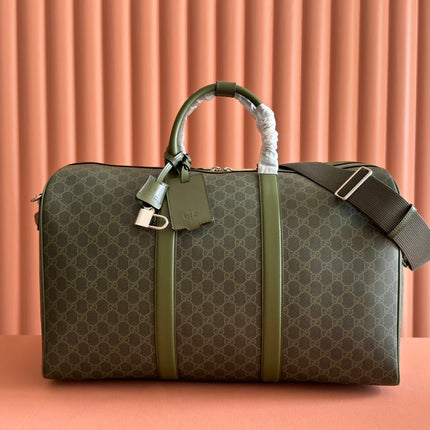 GUCCI 25S OPHIDIA MEDIUM BAG 52 CM IN MOSS GREEN CALFSKIN