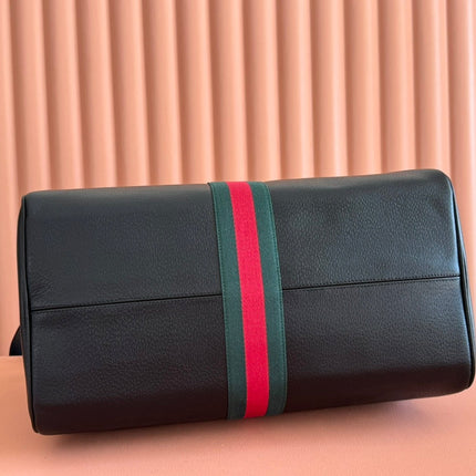 GUCCI 26S DUFFLE BAG 44 IN BLACK CALFSKIN