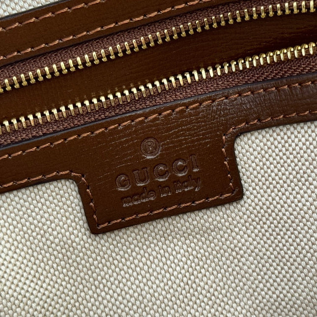 GUCCI 25S SHOULDER BAG 25 CM IN BEIGE MIX BROWN CALFSKIN