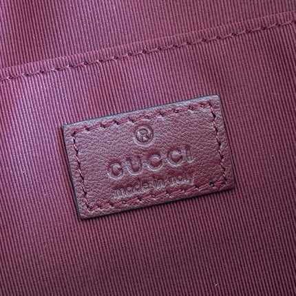 GUCCI 26S GG MARMONT SHOULDER BAG 24 IN DARK RED CALFSKIN