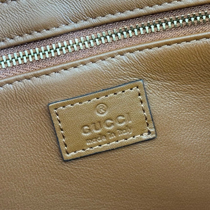 GUCCI 26S SIENA TOP HANDLE BAG 25 IN BROWN CALFSKIN