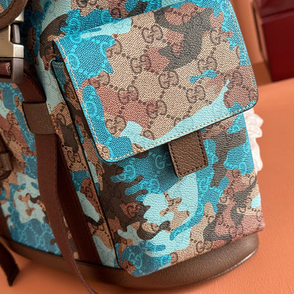 GUCCI 26S BACKPACK 46 IN MULTICOLOR COATED CANVAS STYLE 2