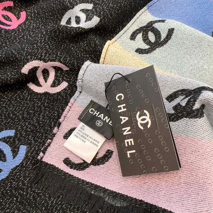 CHANEL 25S SCARF 187 IN CASHMERE 876277