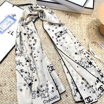 CHANEL 25S SCARF 140 CM IN CASHMERE SILK 943919