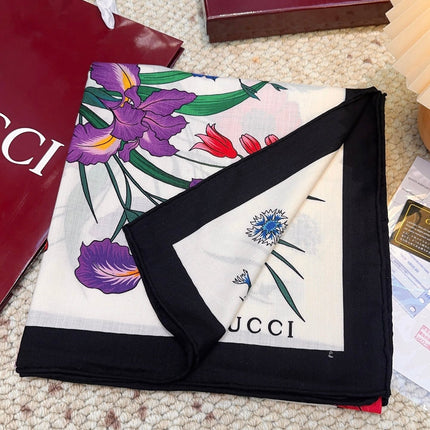 GUCCI 26S SCARF 140 IN CASHMERE AND SILK 863992