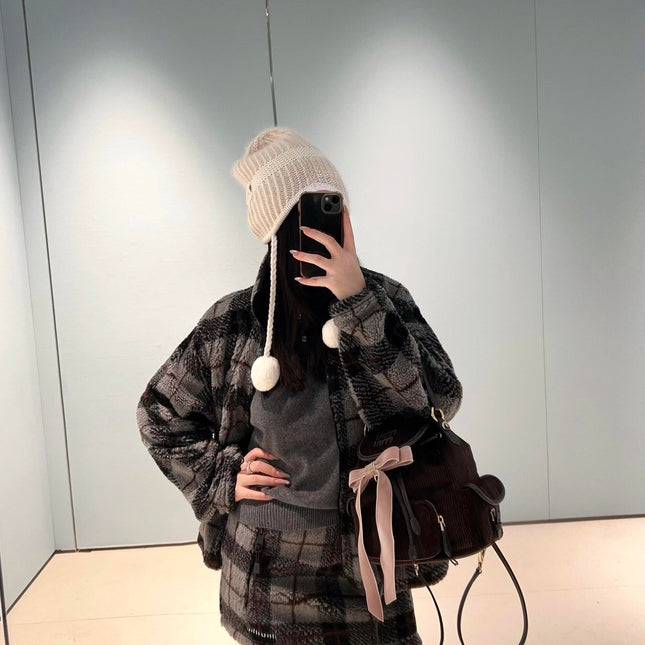 MIUMIU PLAID MINI SKIRT STYLE 655
