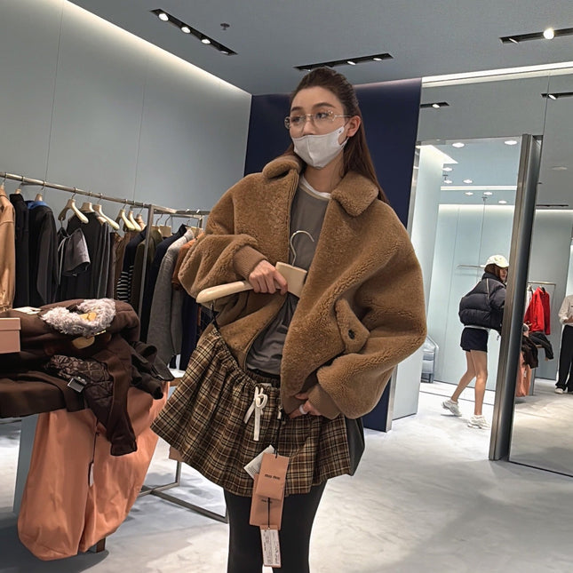 MIUMIU FLEECE-LINED JACKET STYLE 725