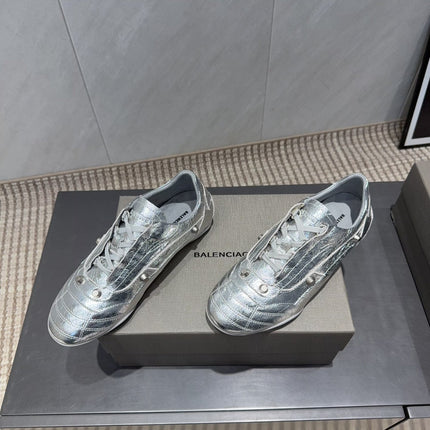 BALENCIAGA 25S SNEAKER IN SILVER CALFSKIN
