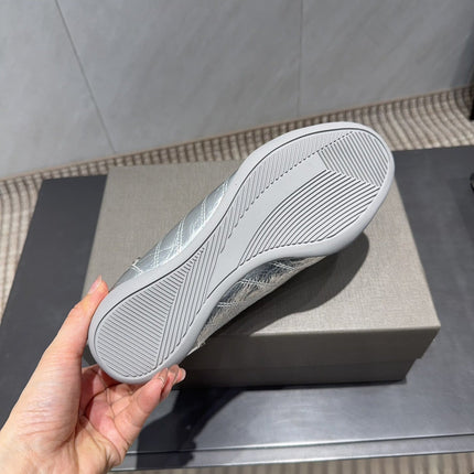 BALENCIAGA 25S SNEAKER IN SILVER CALFSKIN