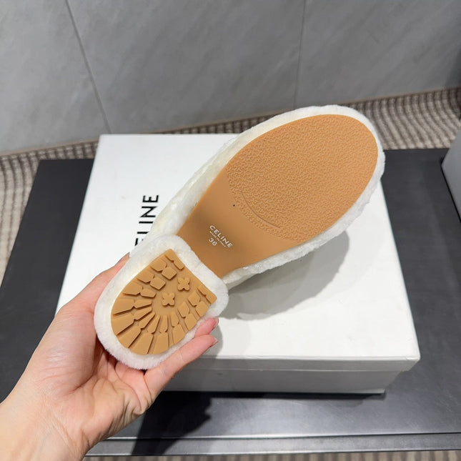 CELINE 26S HIGH-HEEL SANDALS IN WHITE PURE WOOL