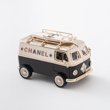 CHANEL 26S VAN SHAPED SHOULDER BAG MINI 16 IN BLACK AND GOLD BRASS GOLD HARDWARE