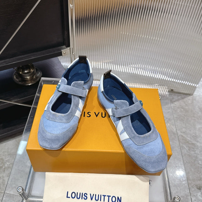 LV 26S SNEAKERINA MARY JANE IN BLUE SUEDE