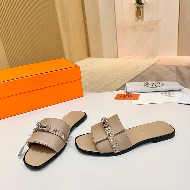 HM 26S GIULIA SANDAL IN LIGHT BROWN CALFSKIN SILVER HARDWARE