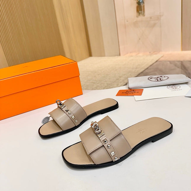 HM 26S GIULIA SANDAL IN LIGHT BROWN CALFSKIN SILVER HARDWARE