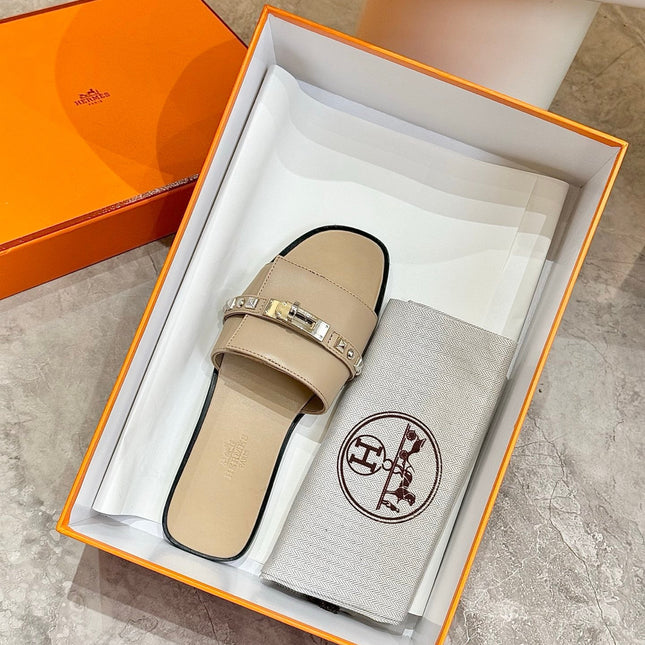 HM 26S GIULIA SANDAL IN LIGHT BROWN CALFSKIN SILVER HARDWARE
