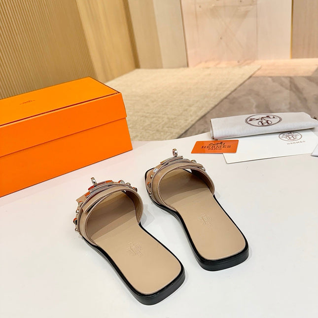 HM 26S GIULIA SANDAL IN LIGHT BROWN CALFSKIN SILVER HARDWARE