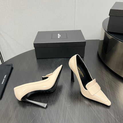 D'ORSAY PUMPS IN CREAM GLOSSY CALFSKIN