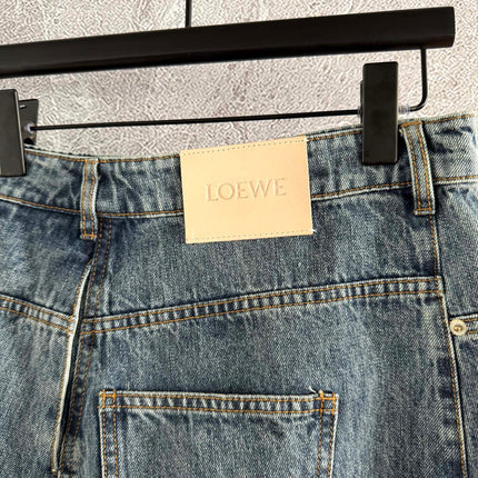 Loewe A-line Skirt Blue Polyester Fiber